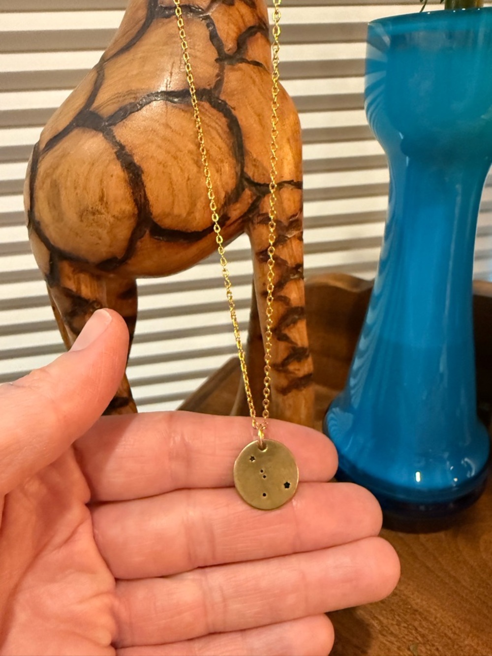 Gold Disc Constellation Pendant Necklace - Women Jewelry